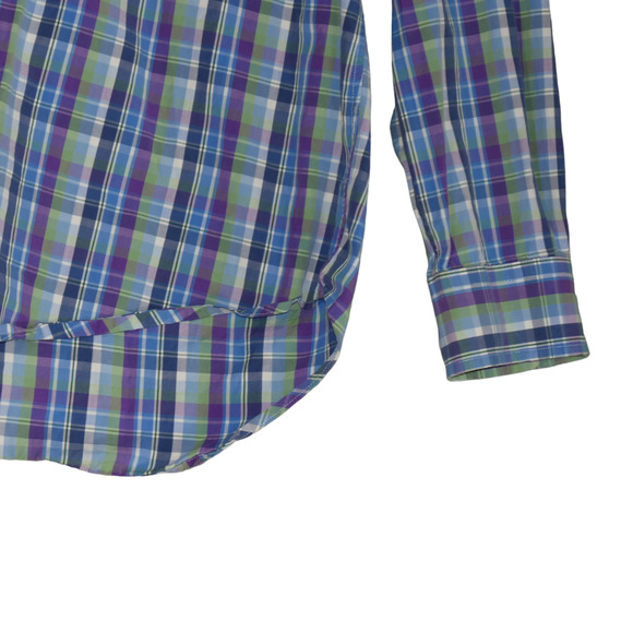 Vineyard Vines by Shep Ian Button Down Shirt Mens L Purple Slim Fit 100% Cotton - Picture 7 of 14